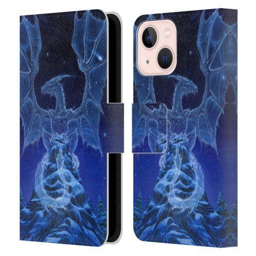 Ed Beard Jr Dragons Winter Spirit Leather Book Wallet Case Cover For Apple iPhone 13 Mini
