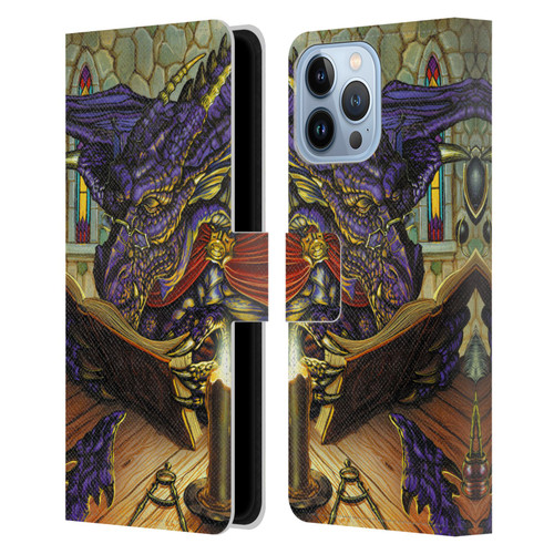 Ed Beard Jr Dragons A Good Book Leather Book Wallet Case Cover For Apple iPhone 13 Pro Max