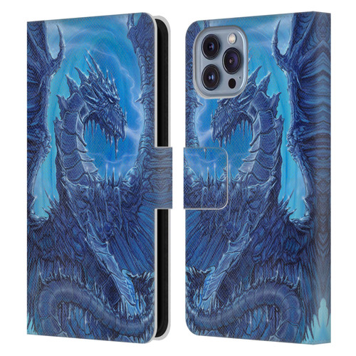 Ed Beard Jr Dragons Glacier Leather Book Wallet Case Cover For Apple iPhone 14