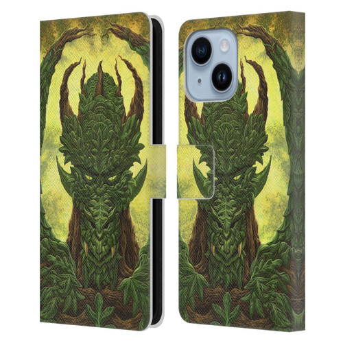 Ed Beard Jr Dragons Green Guardian Greenman Leather Book Wallet Case Cover For Apple iPhone 14 Plus