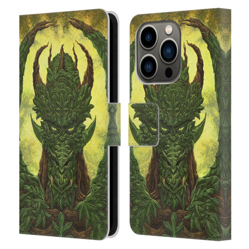 Ed Beard Jr Dragons Green Guardian Greenman Leather Book Wallet Case Cover For Apple iPhone 14 Pro