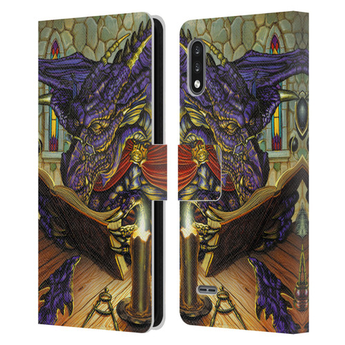 Ed Beard Jr Dragons A Good Book Leather Book Wallet Case Cover For LG K22