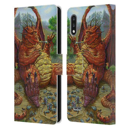 Ed Beard Jr Dragons Lunch With A Toothpick Leather Book Wallet Case Cover For LG K22