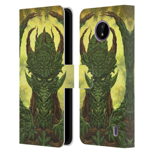 Ed Beard Jr Dragons Green Guardian Greenman Leather Book Wallet Case Cover For Nokia C10 / C20