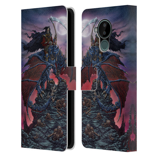 Ed Beard Jr Dragons Reaper Leather Book Wallet Case Cover For Nokia C30