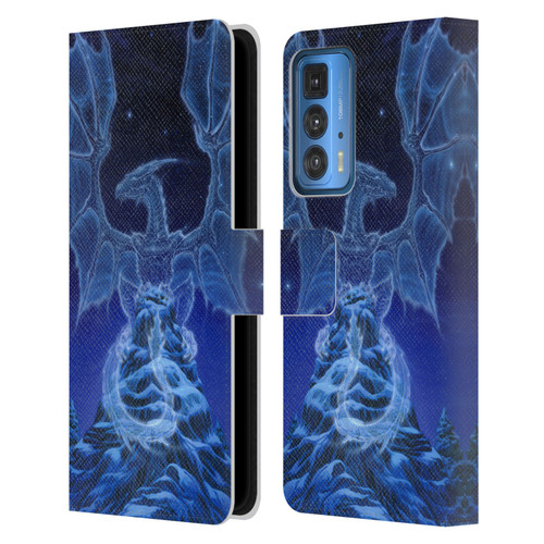 Ed Beard Jr Dragons Winter Spirit Leather Book Wallet Case Cover For Motorola Edge 20 Pro