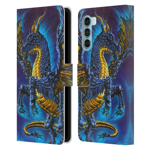 Ed Beard Jr Dragons Mare Leather Book Wallet Case Cover For Motorola Edge S30 / Moto G200 5G