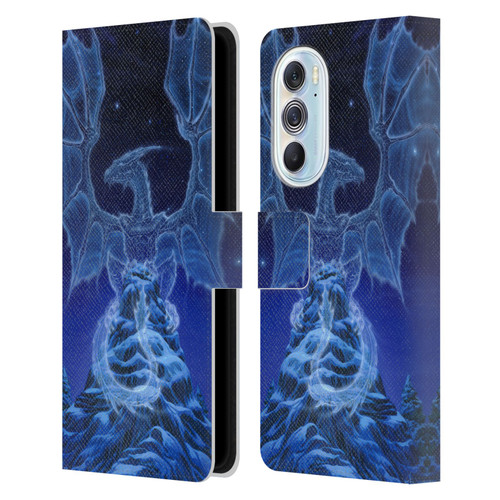 Ed Beard Jr Dragons Winter Spirit Leather Book Wallet Case Cover For Motorola Edge X30