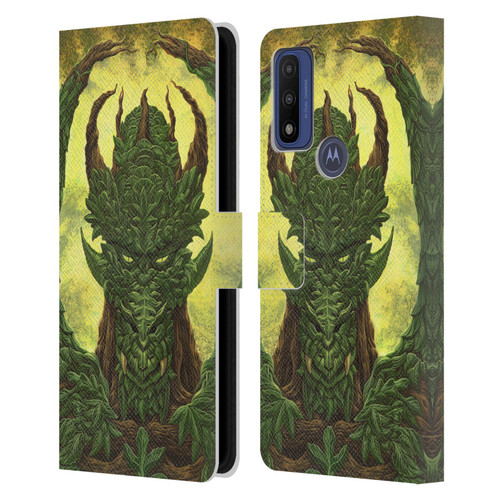 Ed Beard Jr Dragons Green Guardian Greenman Leather Book Wallet Case Cover For Motorola G Pure