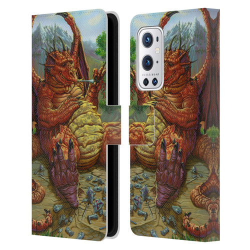 Ed Beard Jr Dragons Lunch With A Toothpick Leather Book Wallet Case Cover For OnePlus 9 Pro