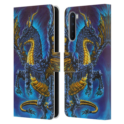 Ed Beard Jr Dragons Mare Leather Book Wallet Case Cover For OnePlus Nord 5G