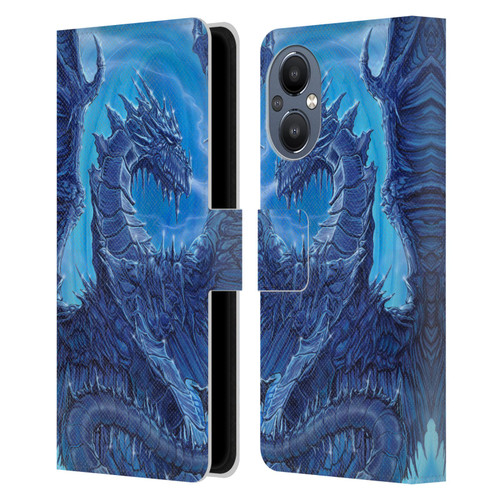 Ed Beard Jr Dragons Glacier Leather Book Wallet Case Cover For OnePlus Nord N20 5G