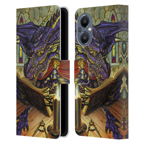 Ed Beard Jr Dragons A Good Book Leather Book Wallet Case Cover For OnePlus Nord N20 5G