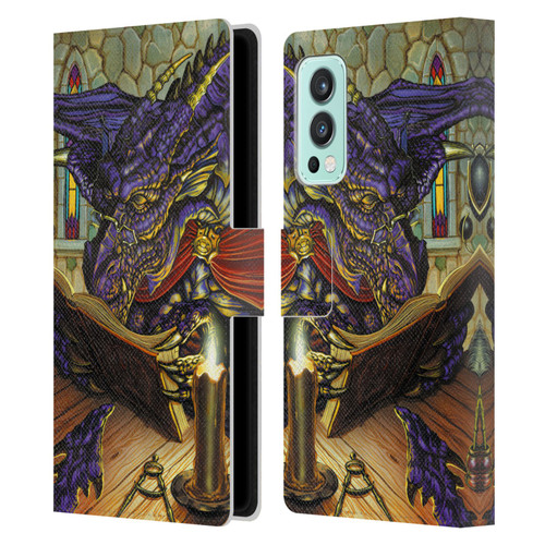 Ed Beard Jr Dragons A Good Book Leather Book Wallet Case Cover For OnePlus Nord 2 5G
