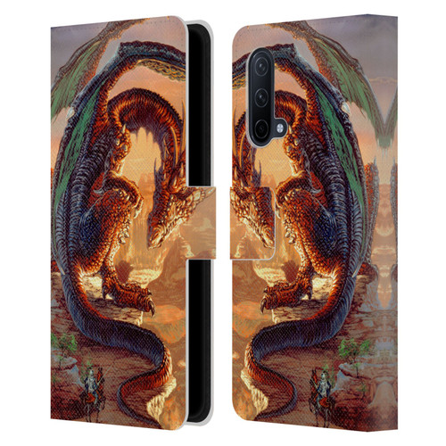 Ed Beard Jr Dragons Bravery Misplaced Leather Book Wallet Case Cover For OnePlus Nord CE 5G