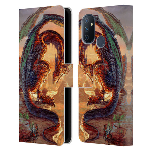Ed Beard Jr Dragons Bravery Misplaced Leather Book Wallet Case Cover For OnePlus Nord N100