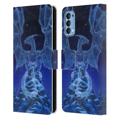 Ed Beard Jr Dragons Winter Spirit Leather Book Wallet Case Cover For OPPO Reno 4 5G