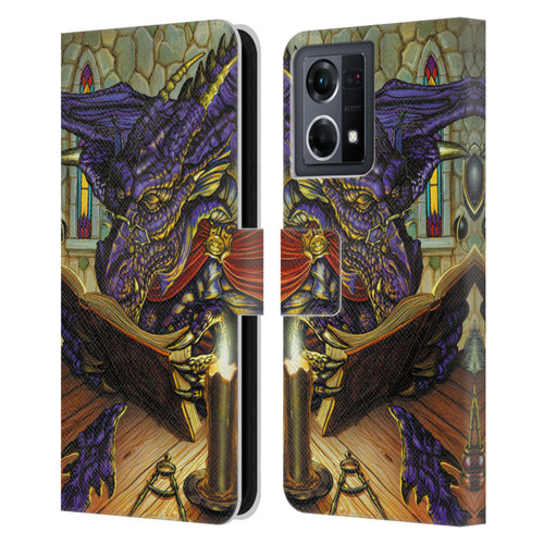 Ed Beard Jr Dragons A Good Book Leather Book Wallet Case Cover For OPPO Reno8 4G