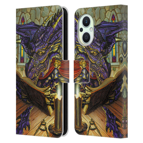 Ed Beard Jr Dragons A Good Book Leather Book Wallet Case Cover For OPPO Reno8 Lite