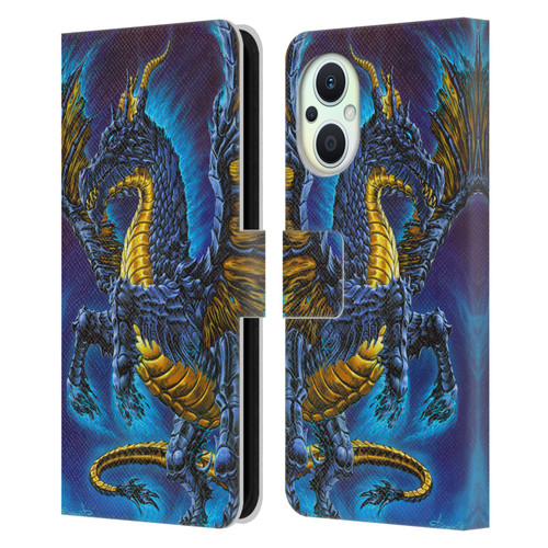 Ed Beard Jr Dragons Mare Leather Book Wallet Case Cover For OPPO Reno8 Lite