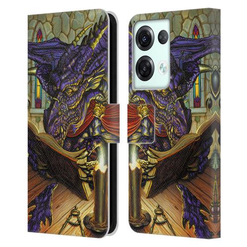 Ed Beard Jr Dragons A Good Book Leather Book Wallet Case Cover For OPPO Reno8 Pro