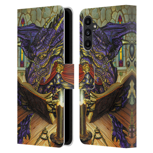 Ed Beard Jr Dragons A Good Book Leather Book Wallet Case Cover For Samsung Galaxy A13 5G (2021)