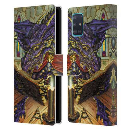 Ed Beard Jr Dragons A Good Book Leather Book Wallet Case Cover For Samsung Galaxy A51 (2019)