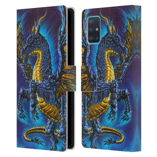 Ed Beard Jr Dragons Mare Leather Book Wallet Case Cover For Samsung Galaxy A51 (2019)