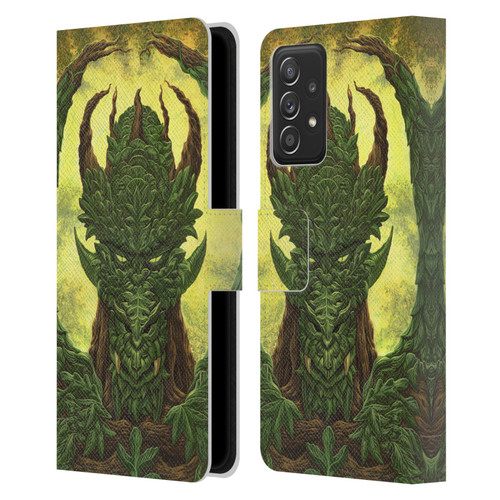 Ed Beard Jr Dragons Green Guardian Greenman Leather Book Wallet Case Cover For Samsung Galaxy A52 / A52s / 5G (2021)