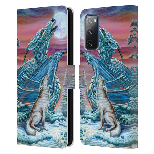 Ed Beard Jr Dragons Moon Song Wolf Moon Leather Book Wallet Case Cover For Samsung Galaxy S20 FE / 5G