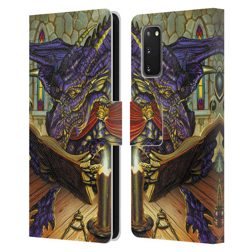 Ed Beard Jr Dragons A Good Book Leather Book Wallet Case Cover For Samsung Galaxy S20 / S20 5G