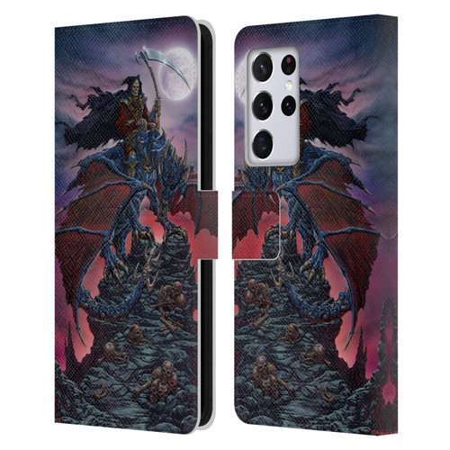 Ed Beard Jr Dragons Reaper Leather Book Wallet Case Cover For Samsung Galaxy S21 Ultra 5G
