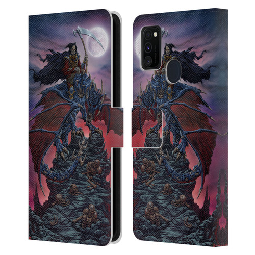 Ed Beard Jr Dragons Reaper Leather Book Wallet Case Cover For Samsung Galaxy M30s (2019)/M21 (2020)