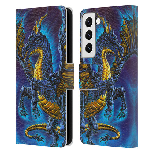 Ed Beard Jr Dragons Mare Leather Book Wallet Case Cover For Samsung Galaxy S22 5G