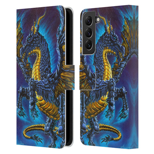 Ed Beard Jr Dragons Mare Leather Book Wallet Case Cover For Samsung Galaxy S22+ 5G