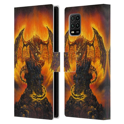 Ed Beard Jr Dragons Harbinger Of Fire Leather Book Wallet Case Cover For Xiaomi Mi 10 Lite 5G