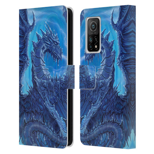 Ed Beard Jr Dragons Glacier Leather Book Wallet Case Cover For Xiaomi Mi 10T 5G