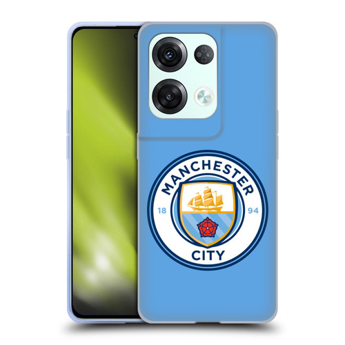 Manchester City Man City FC Badge Blue Full Colour Soft Gel Case for OPPO Reno8 Pro
