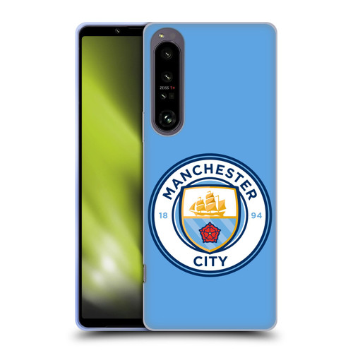 Manchester City Man City FC Badge Blue Full Colour Soft Gel Case for Sony Xperia 1 IV