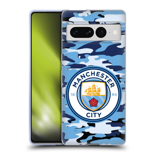 Manchester City Man City FC Badge Camou Blue Moon Soft Gel Case for Google Pixel 7 Pro