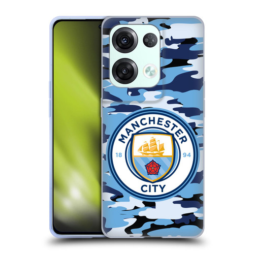 Manchester City Man City FC Badge Camou Blue Moon Soft Gel Case for OPPO Reno8 Pro