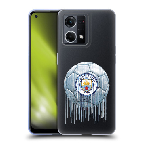Manchester City Man City FC Drip Art Logo Soft Gel Case for OPPO Reno8 4G