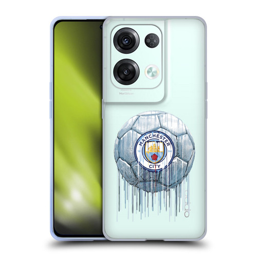 Manchester City Man City FC Drip Art Logo Soft Gel Case for OPPO Reno8 Pro