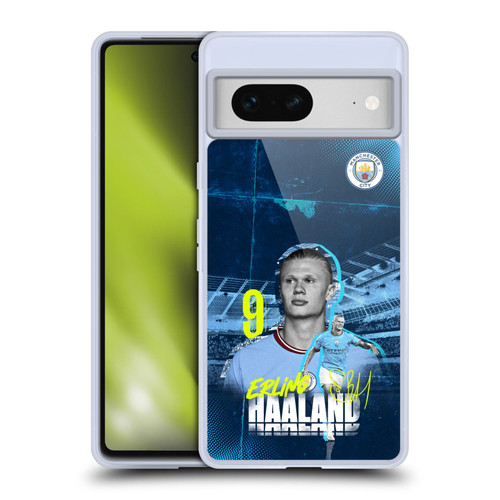 Manchester City Man City FC 2022/23 First Team Erling Haaland Soft Gel Case for Google Pixel 7