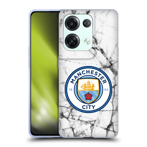 Manchester City Man City FC Marble Badge Full Colour Soft Gel Case for OPPO Reno8 Pro