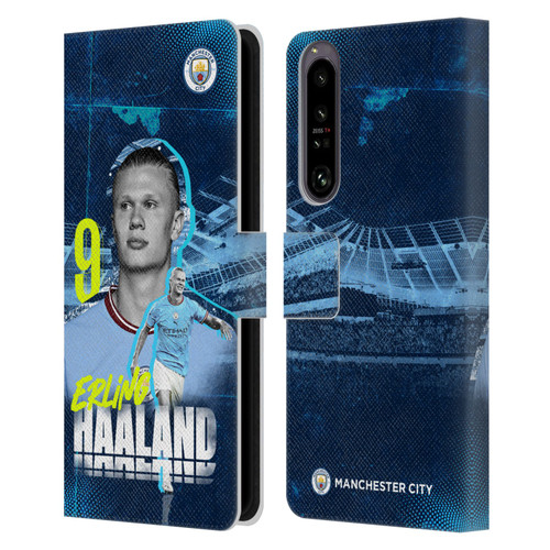 Manchester City Man City FC 2022/23 First Team Erling Haaland Leather Book Wallet Case Cover For Sony Xperia 1 IV