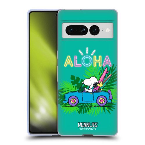Peanuts Snoopy Aloha Disco Tropical Surf Soft Gel Case for Google Pixel 7 Pro