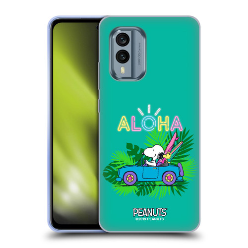 Peanuts Snoopy Aloha Disco Tropical Surf Soft Gel Case for Nokia X30