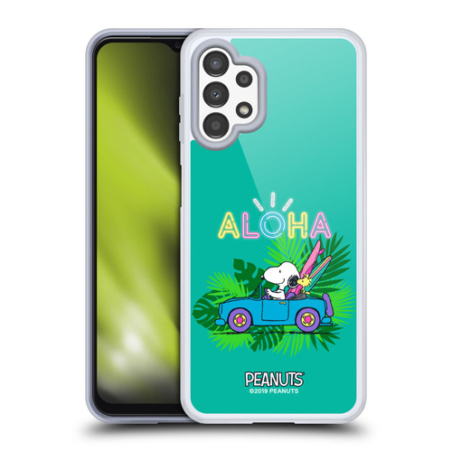 Peanuts Snoopy Aloha Disco Tropical Surf Soft Gel Case for Samsung Galaxy A13 (2022)