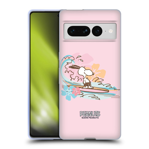 Peanuts Beach Snoopy Surf Soft Gel Case for Google Pixel 7 Pro